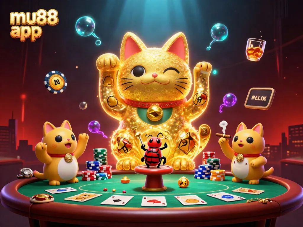 Win big with the mu88 app while enjoying a vibrant 3D casino experience featuring lucky symbols.