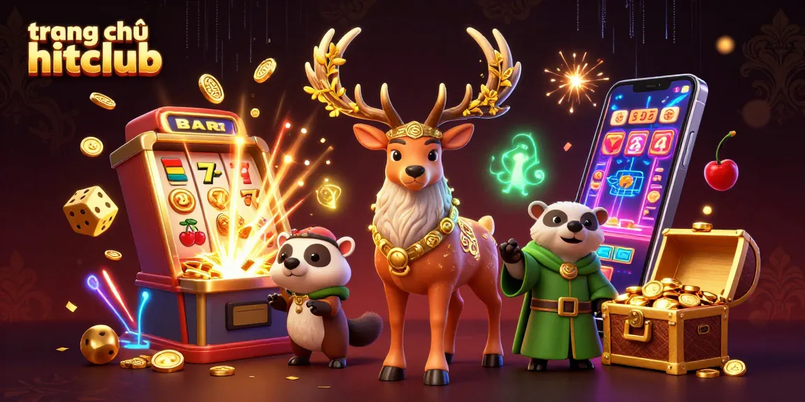 Experience excitement at trang chủ hitclub with vibrant gaming elements in a dazzling 3D scene.