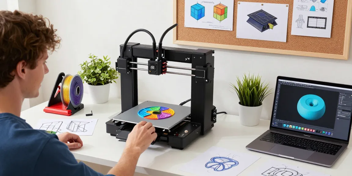 Experience the best beginner 3D printer, the SPARKX i7, in a vibrant creative workspace.