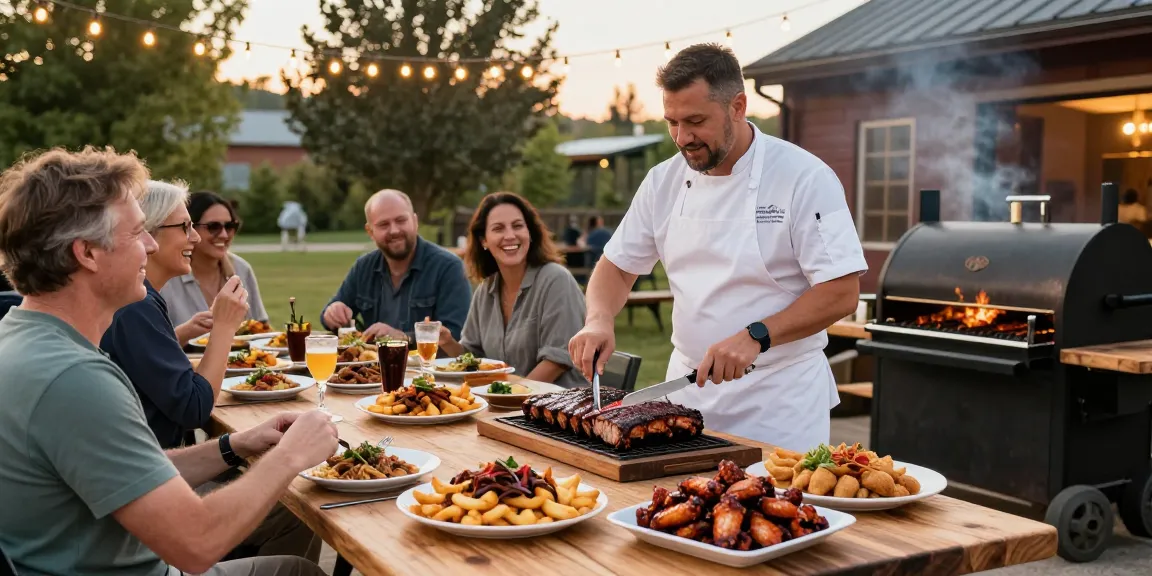 Experience Alberta’s best restaurant with vibrant BBQ dishes served in a lively outdoor setting.