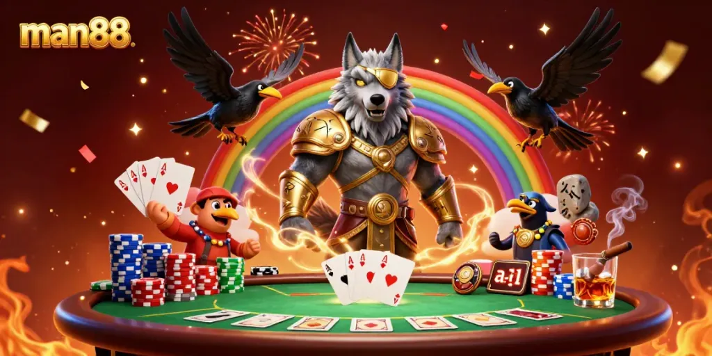 Experience thrilling gameplay at man88 with dynamic poker action and Norse mythology elements.