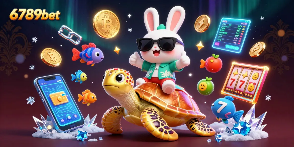 Experience winning joy at 6789bet with a lucky rabbit and golden turtle in a vibrant casino scene.