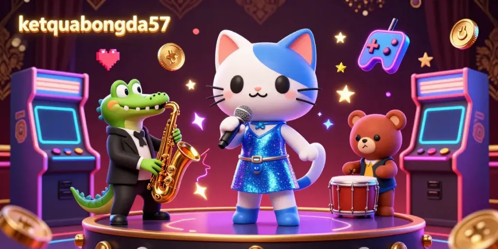 Experience exciting gameplay at ketquabongda57 with vibrant casino-themed characters and elements.
