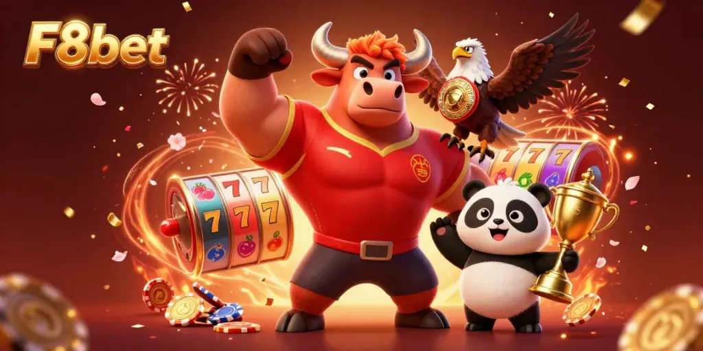 Experience thrilling gameplay at F8bet with our vibrant casino-themed digital illustration.