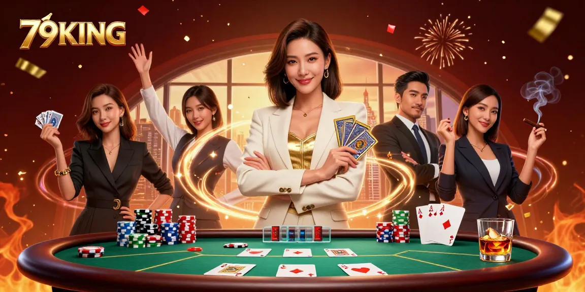Experience thrilling gameplay with 79KING through an elegant casino visualization.