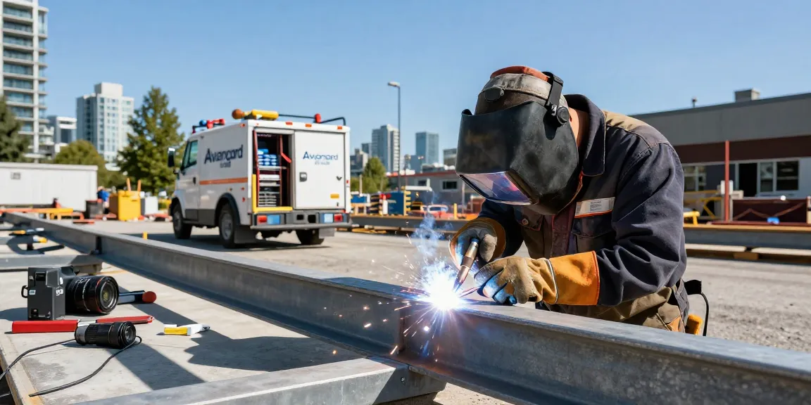 Mobile welding services in Canada Vancouver by Avangard Steel.