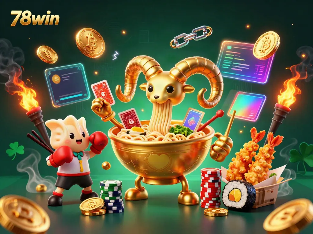 Experience the excitement at 78win with vibrant characters and dynamic casino-themed elements.