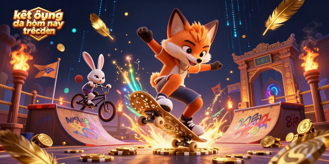 Experience the excitement of kết quả bóng đá hôm nay trực tiếp with animated characters showcasing thrilling sports action.